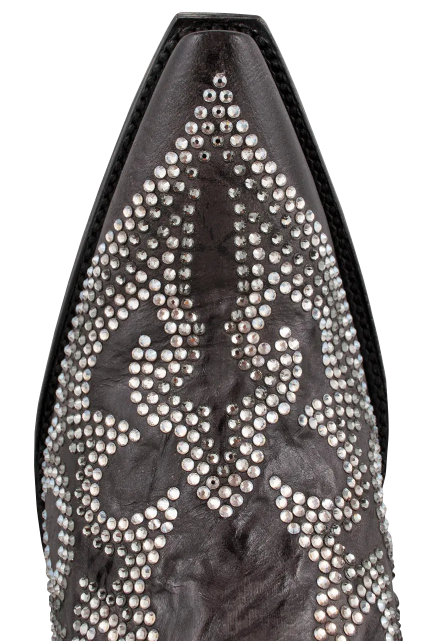 Old Gringo Crystal Diego Cowgirl Boots - Dark Brown