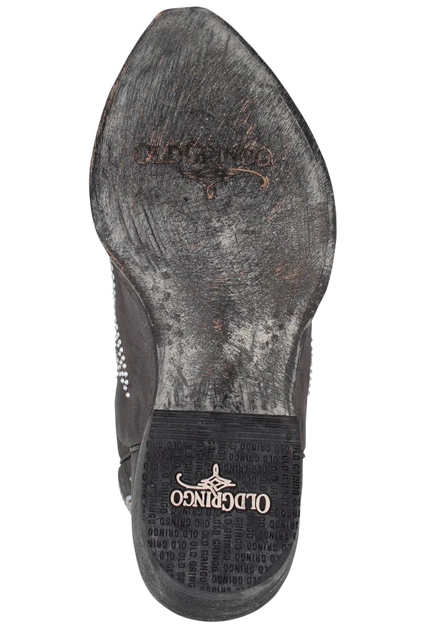 Old Gringo Crystal Diego Cowgirl Boots - Dark Brown