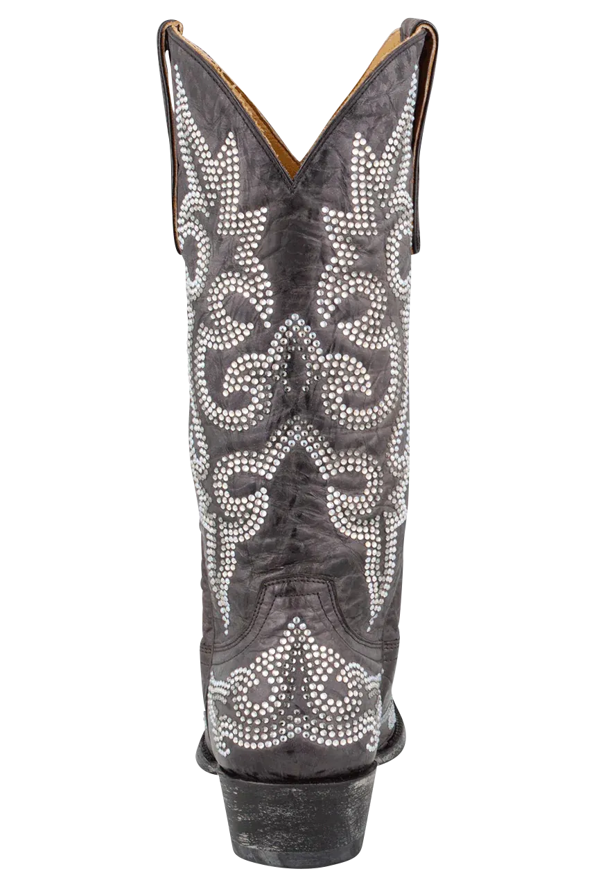 Old Gringo Crystal Diego Cowgirl Boots - Dark Brown