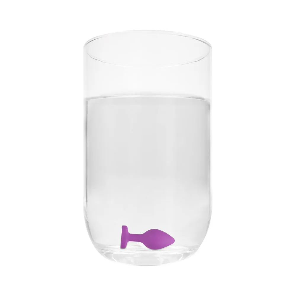 Ouch! Flexible Silicone Diamond Heart Butt Plug Purple Regular
