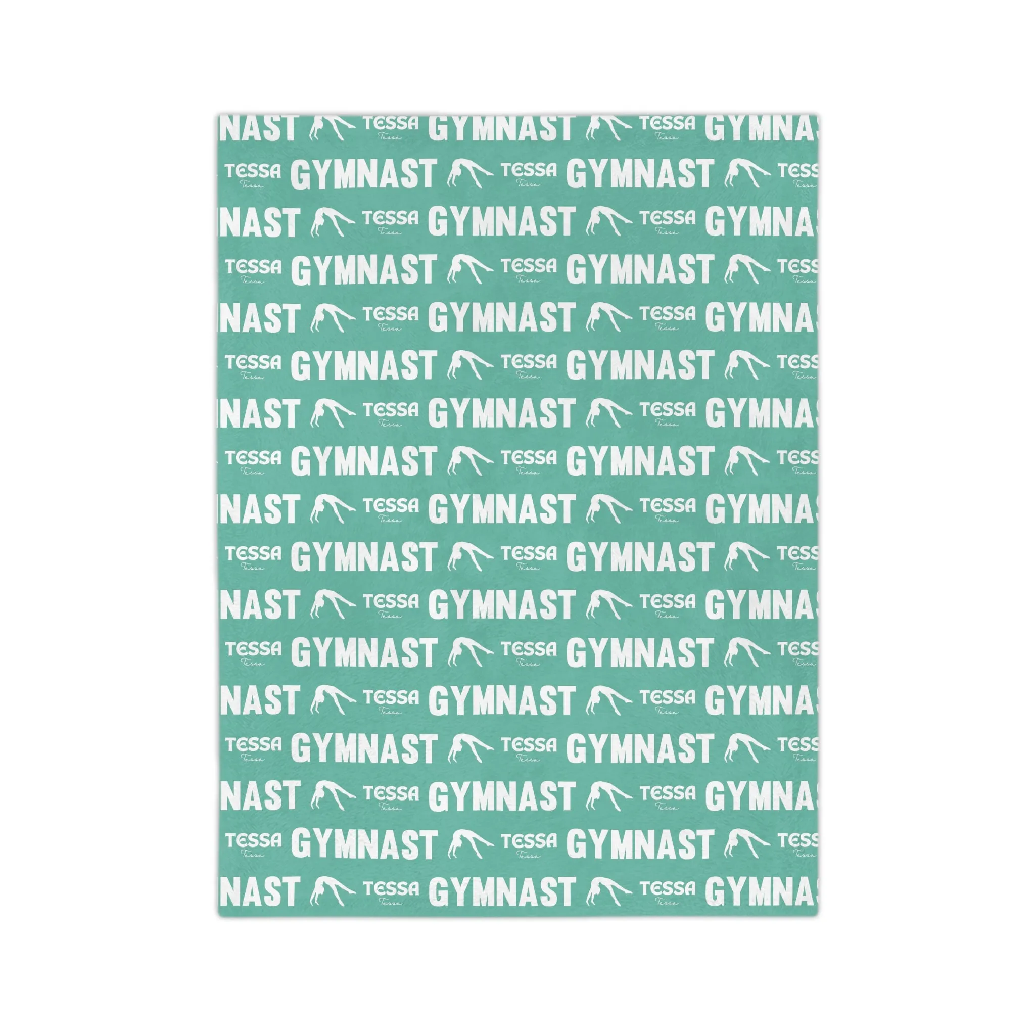 Personalized Gymnast Custom Name Kids Blanket
