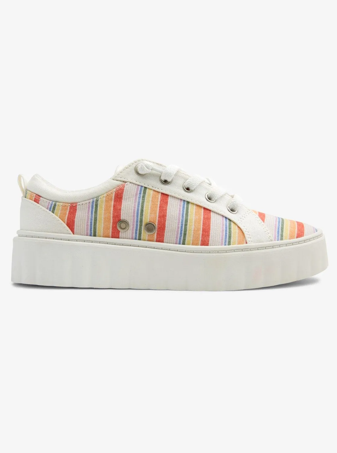 'Roxy' Women's Sheilahh Slip On - White / Rainbow