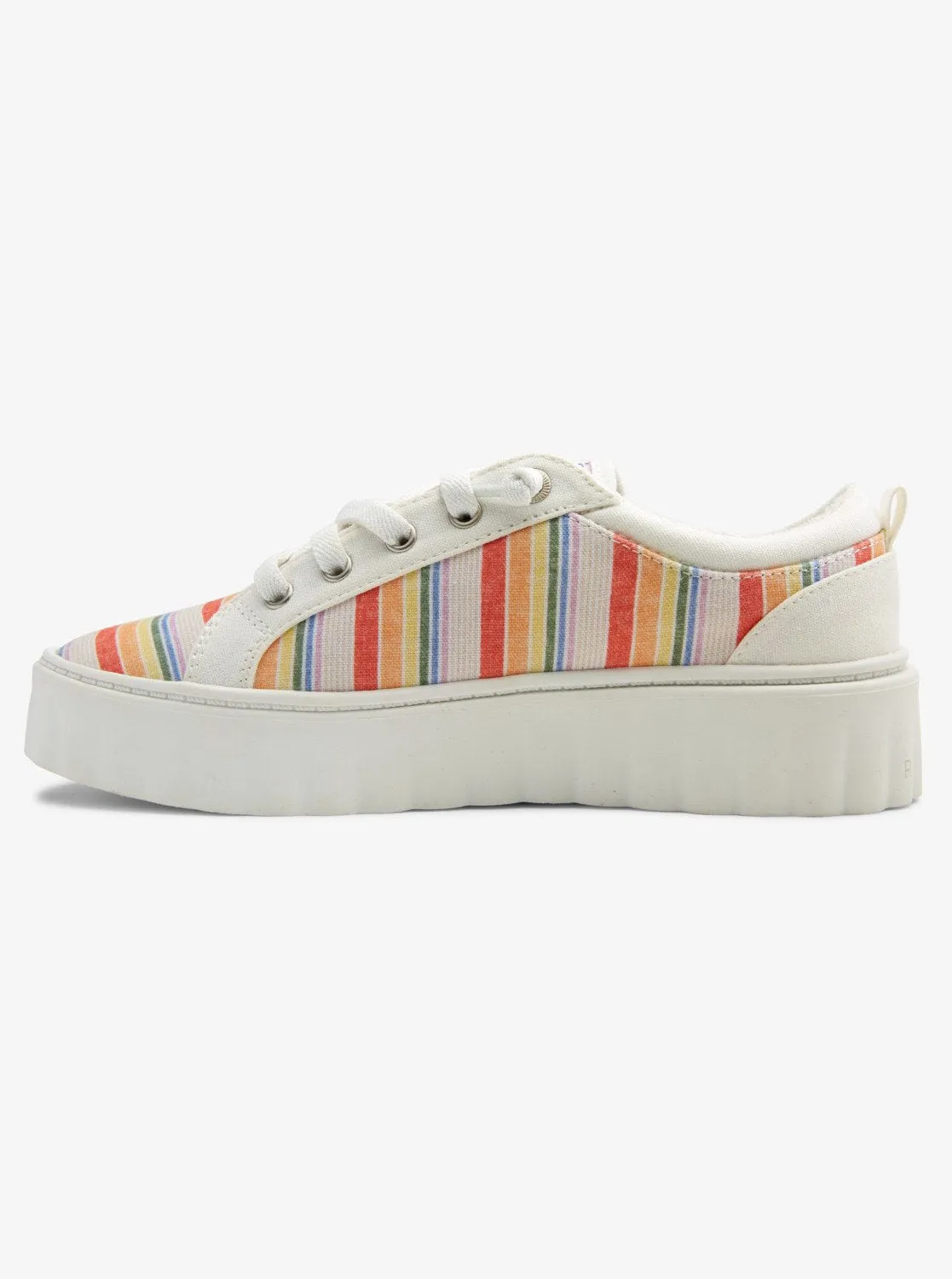 'Roxy' Women's Sheilahh Slip On - White / Rainbow