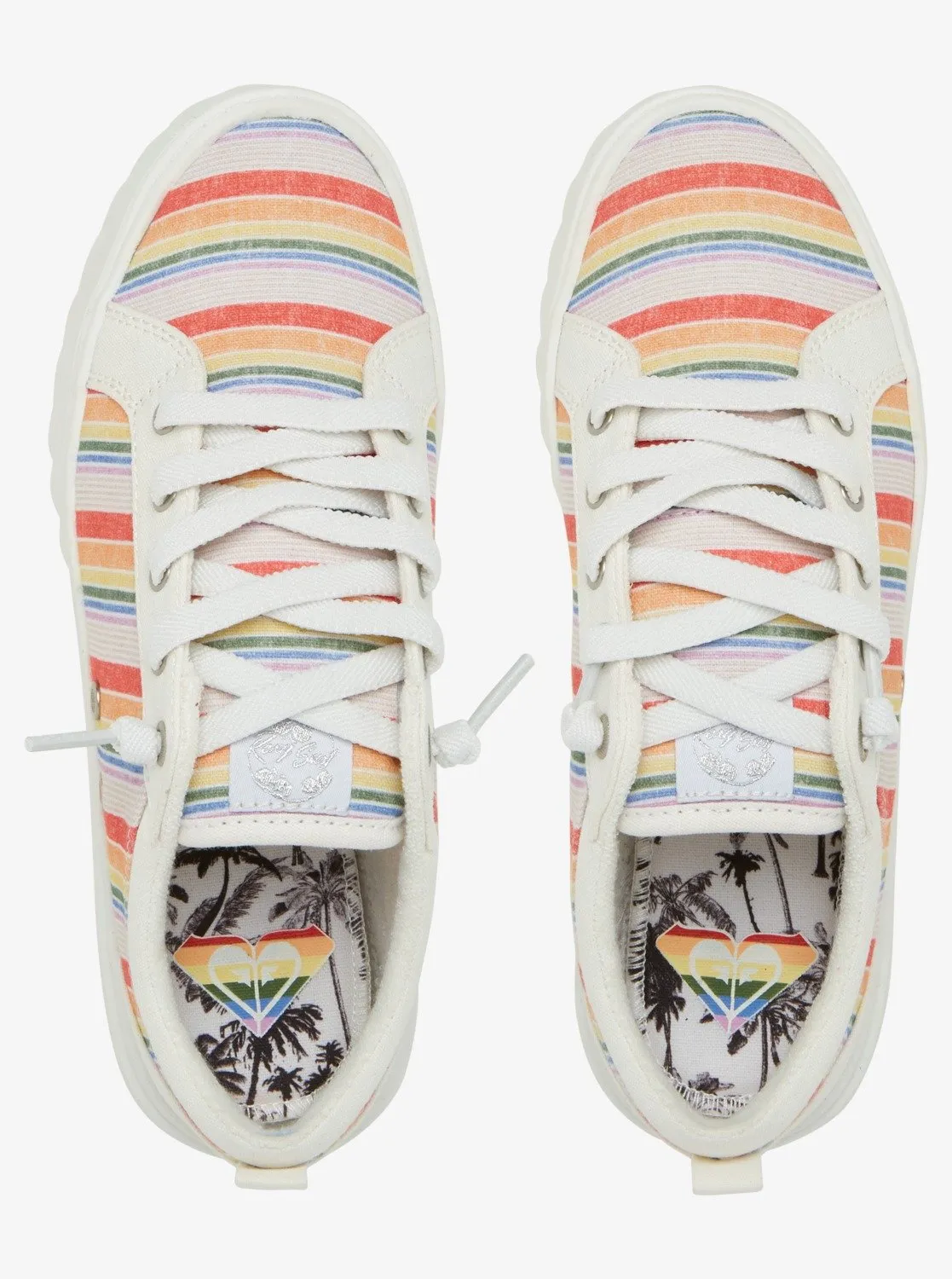 'Roxy' Women's Sheilahh Slip On - White / Rainbow