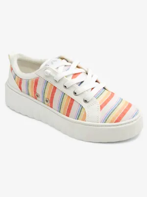 'Roxy' Women's Sheilahh Slip On - White / Rainbow