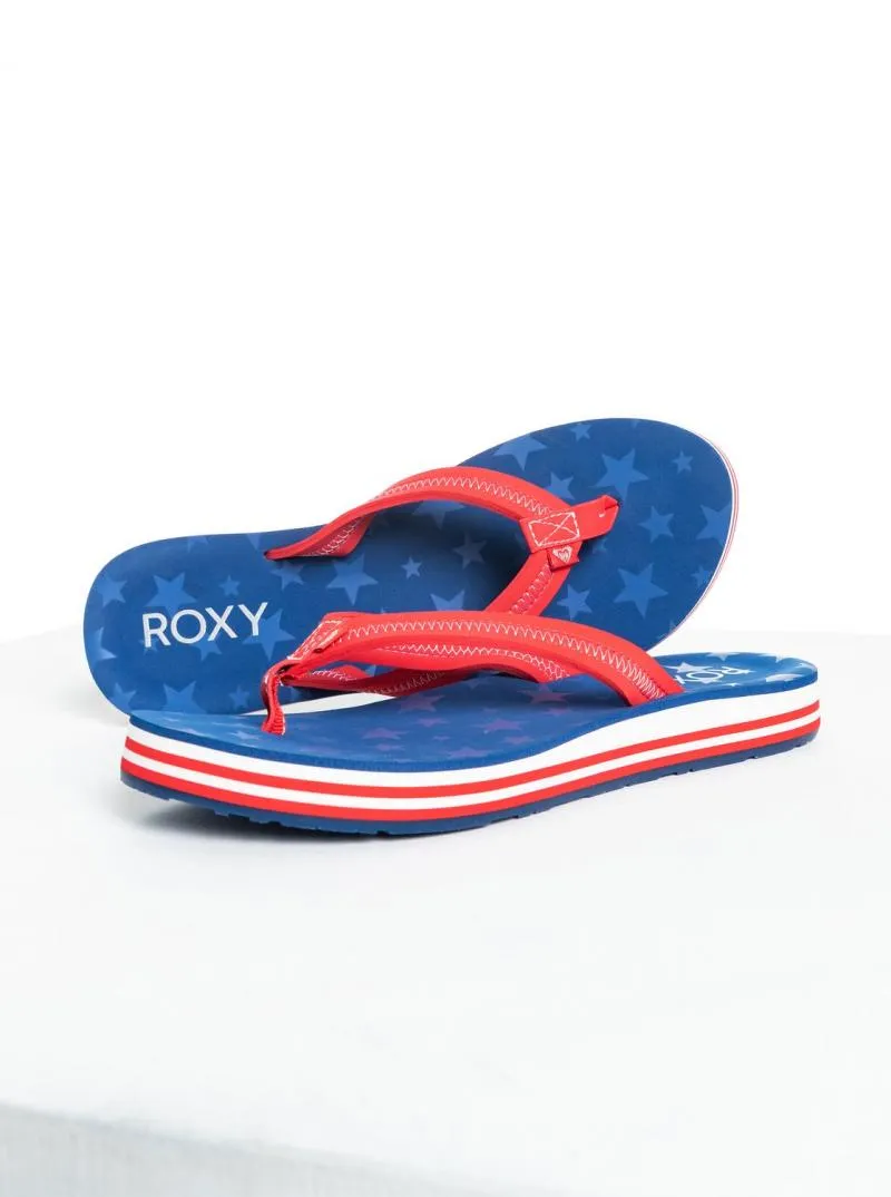 'Roxy' Women's Vista Loreto Sandals - Red / White / Blue
