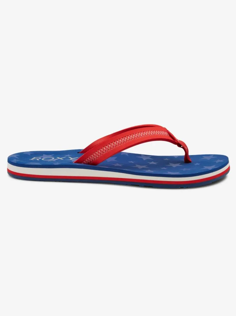 'Roxy' Women's Vista Loreto Sandals - Red / White / Blue
