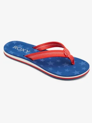 'Roxy' Women's Vista Loreto Sandals - Red / White / Blue