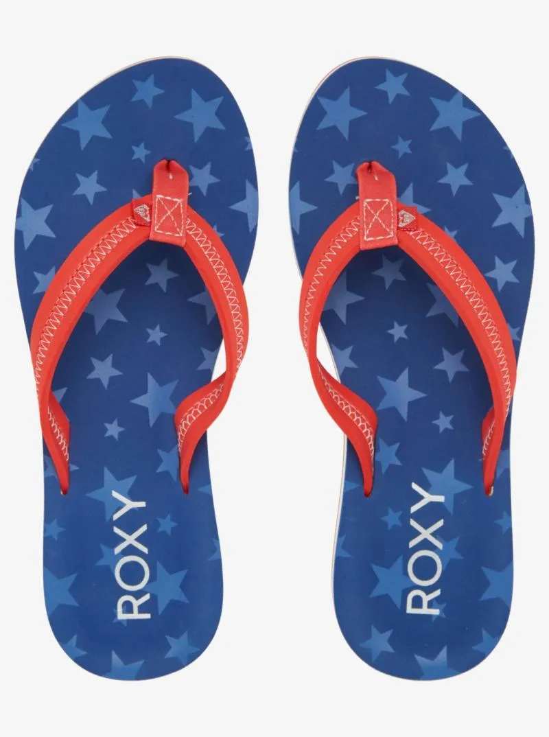 'Roxy' Women's Vista Loreto Sandals - Red / White / Blue