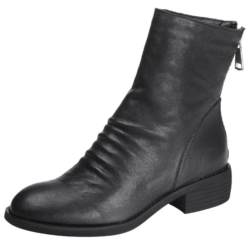 Sheepskin Handmade Chelsea Boots Red