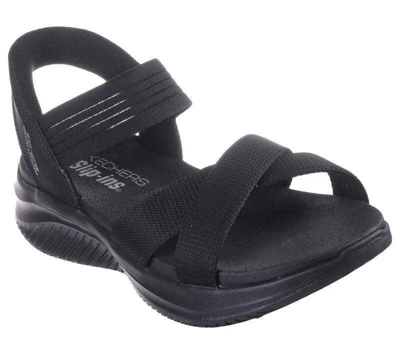 'Skechers' Women's Slip-ins: Ultra Flex 3.0-Summerville Sandal - Black