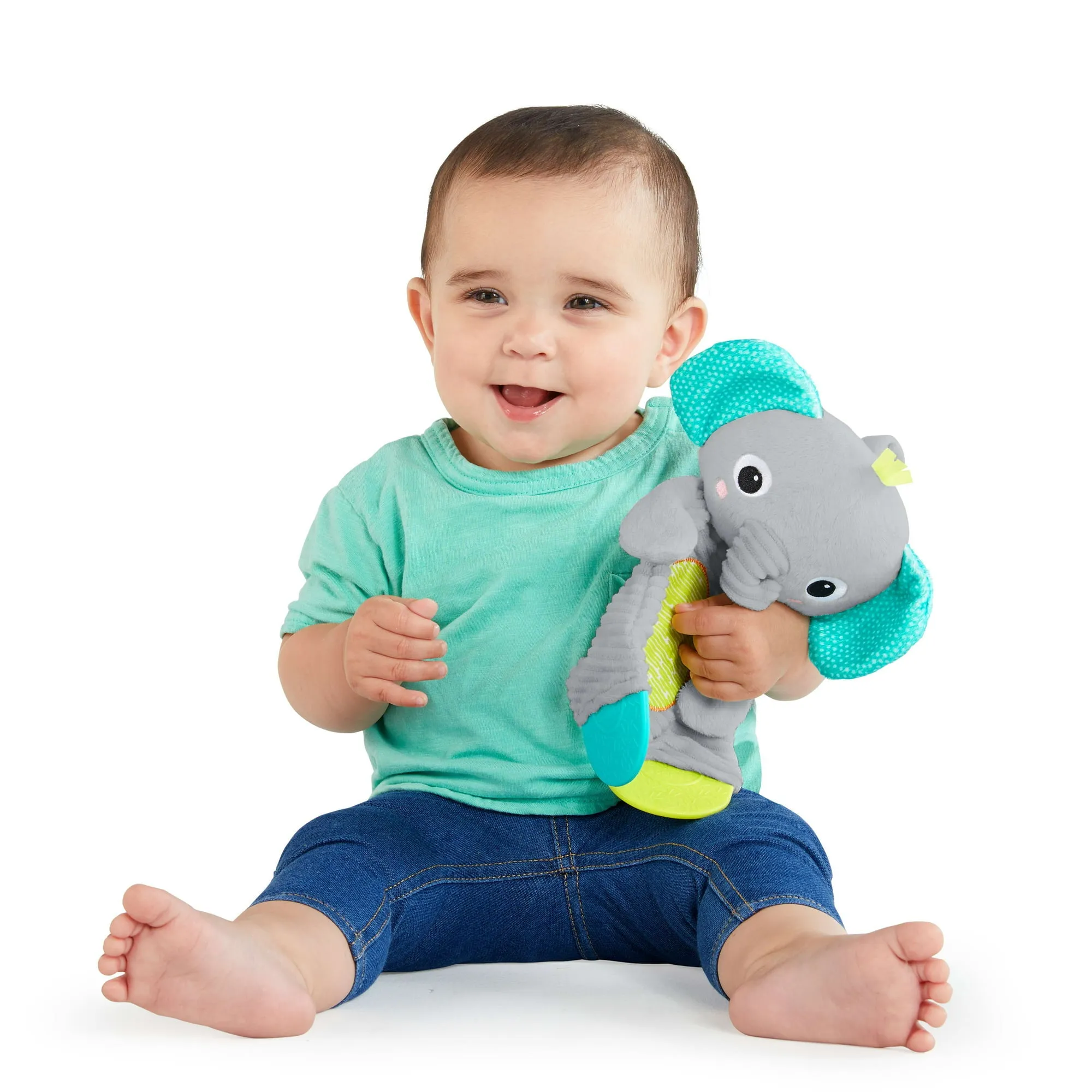 Snuggle & Teethe Plush Teether - Elephant, Ages Newborn  