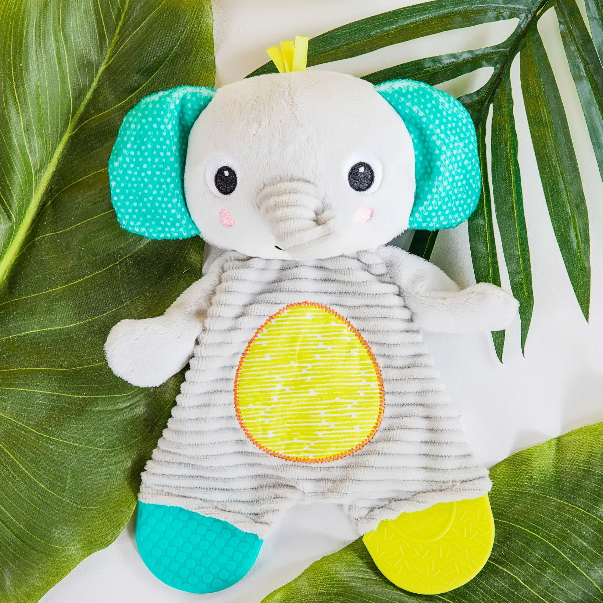 Snuggle & Teethe Plush Teether - Elephant, Ages Newborn  