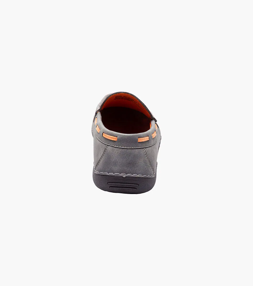 Stacy Adams Grey Delray Moc Toe Slip On Shoes