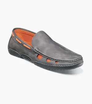 Stacy Adams Grey Delray Moc Toe Slip On Shoes