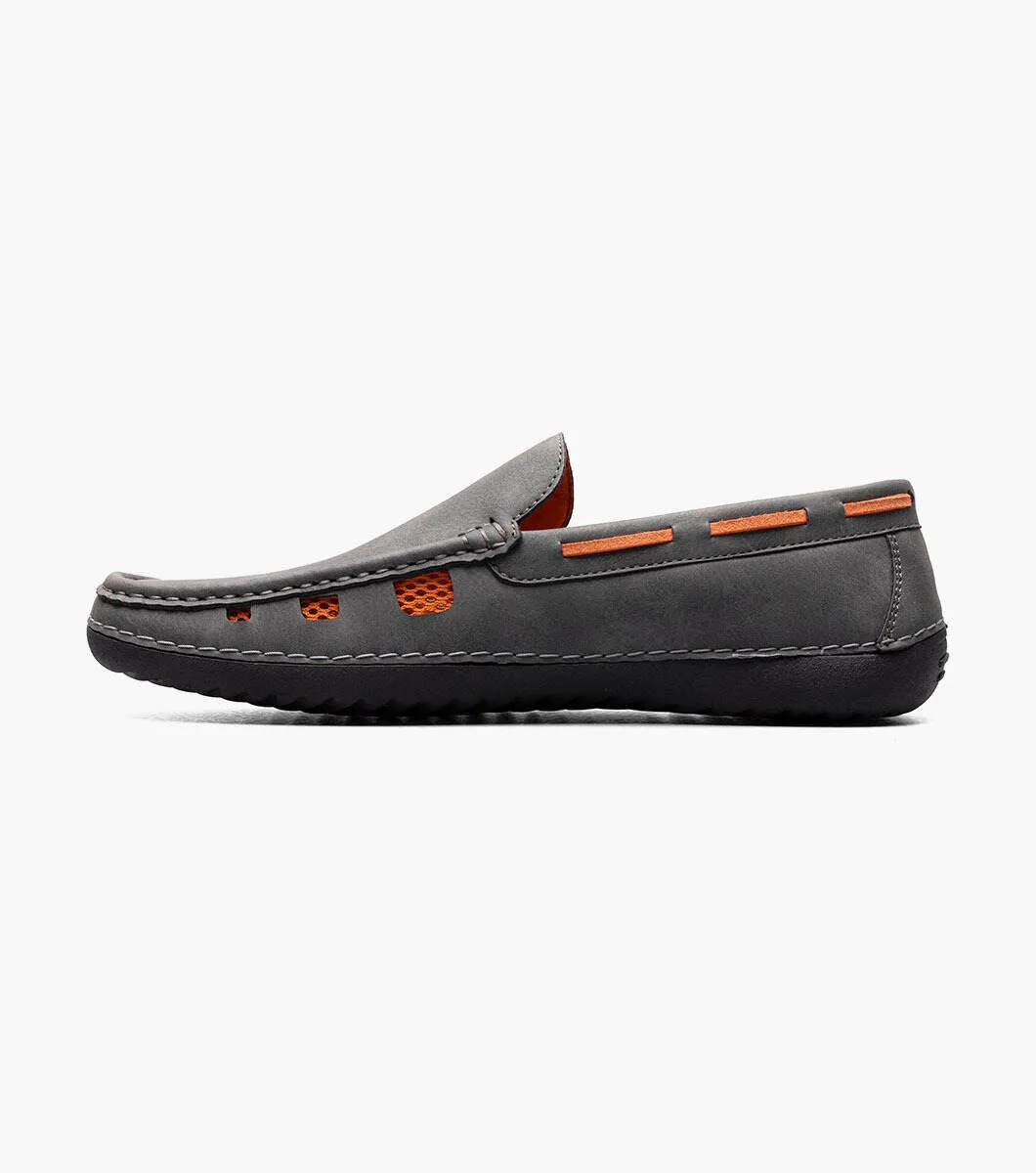 Stacy Adams Grey Delray Moc Toe Slip On Shoes