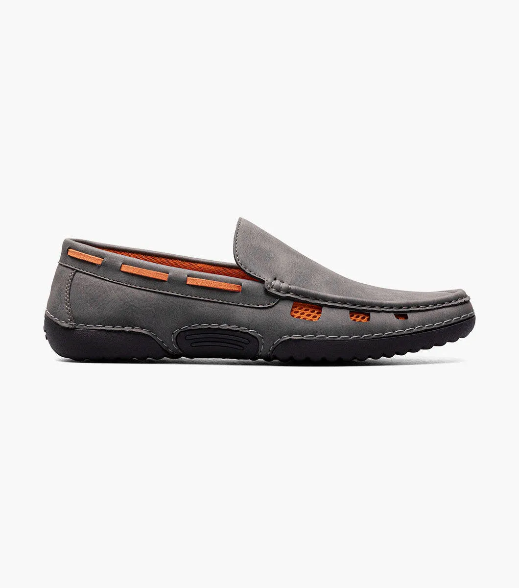 Stacy Adams Grey Delray Moc Toe Slip On Shoes