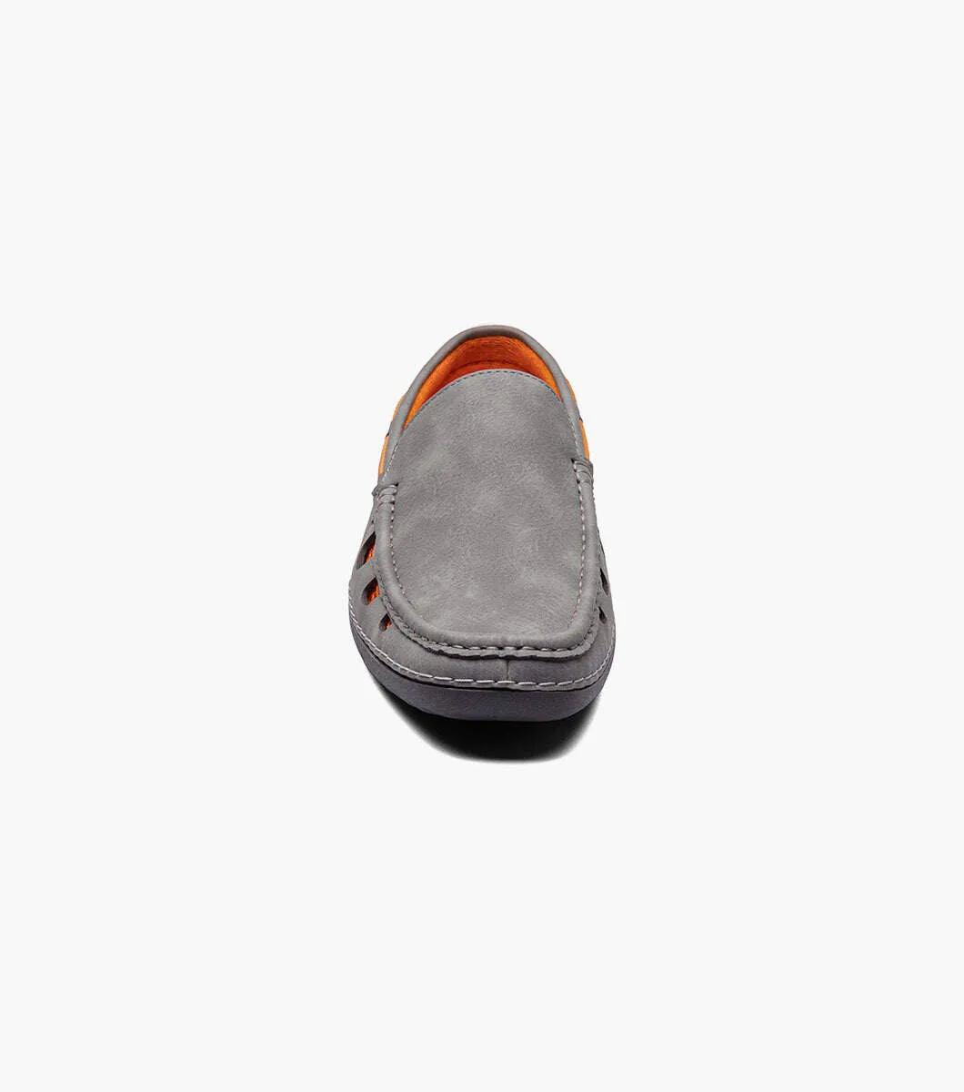 Stacy Adams Grey Delray Moc Toe Slip On Shoes