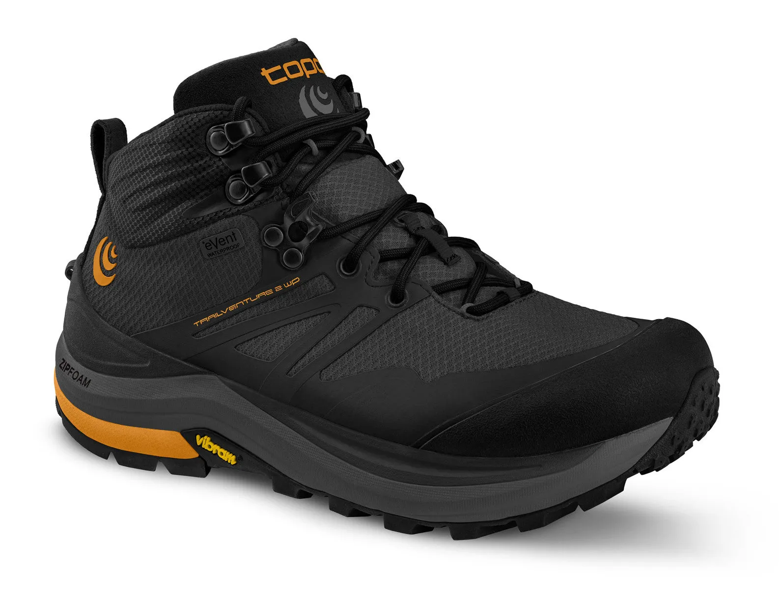 Topo Trailventure 2 Waterproof Hiking Boot (Mens)- Charcoal/Orange