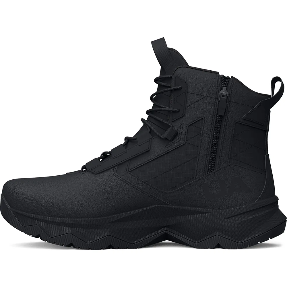 'Under Armour' Men's 6" Stellar G2 SR Side Zip Soft Toe - Black