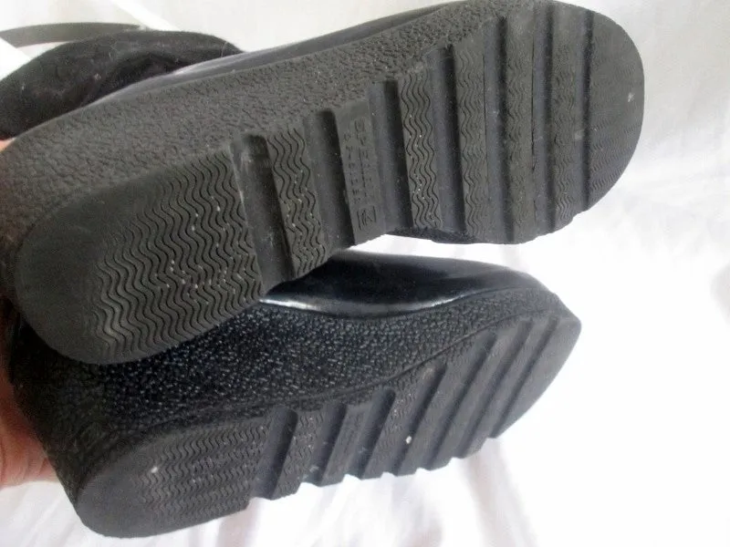 Womens SPERRY TOP SIDER SADIE Ankle Wellies Rain Boots Gumboots BLACK 7 Vegan