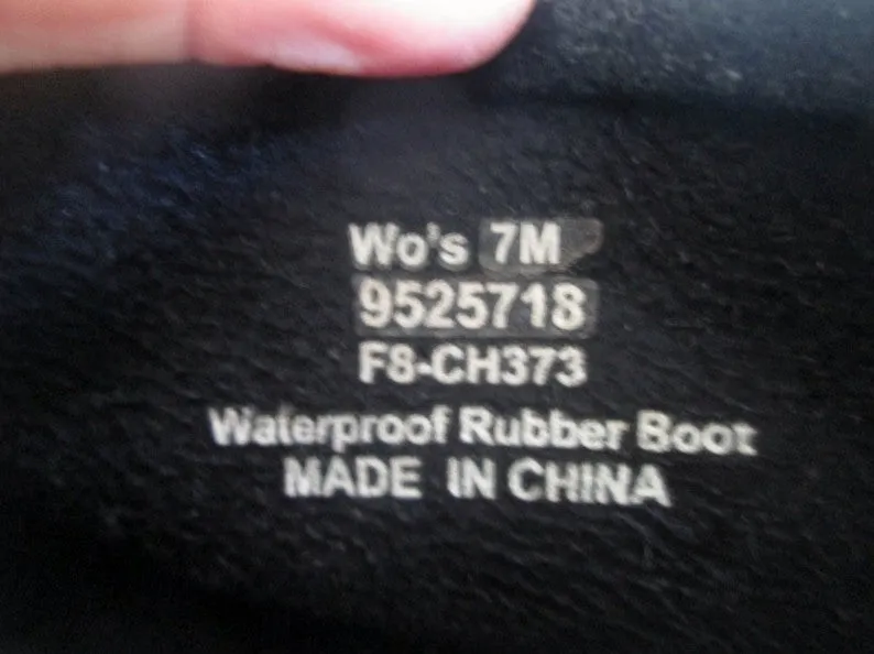 Womens SPERRY TOP SIDER SADIE Ankle Wellies Rain Boots Gumboots BLACK 7 Vegan