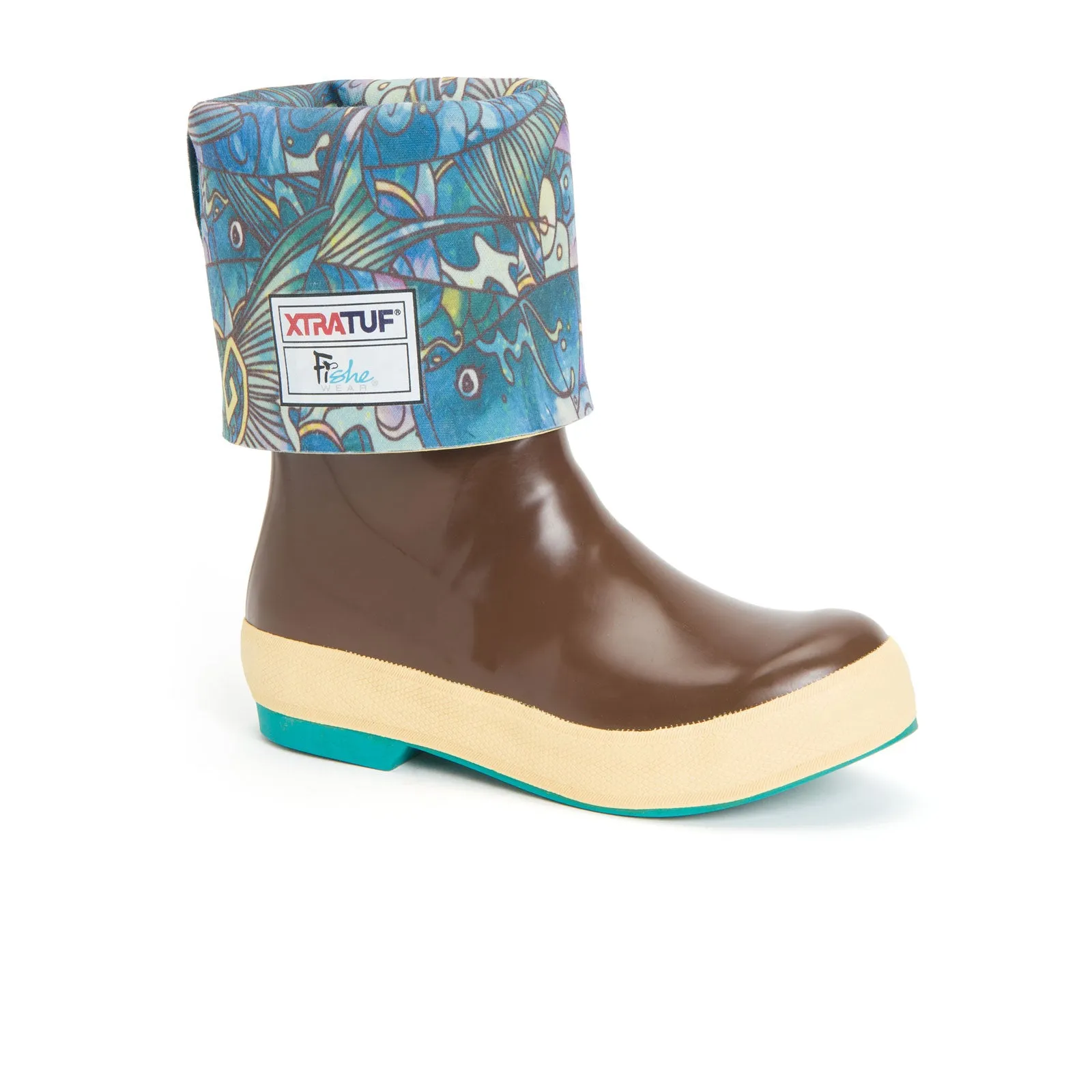 XtraTuf Fishe Wear 15" Legacy Rain Boot (Women) - Brown/Totally Tarpon