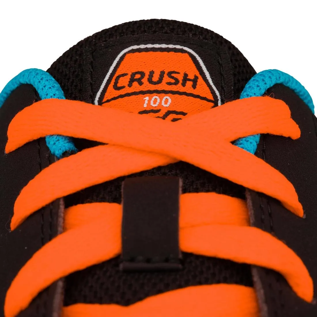 Zapatillas de skate resistentes Niños Oxelo Crush 100 Negro naranja