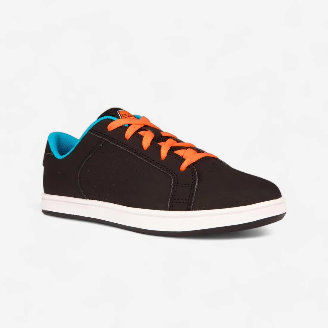 Zapatillas de skate resistentes Niños Oxelo Crush 100 Negro naranja